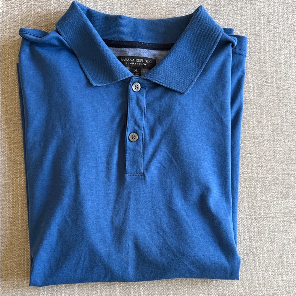 Banana Republic Cobalt Blue Polo Shirt - Picture 2 of 4